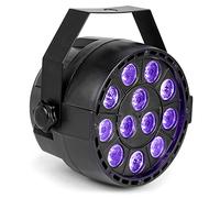 Max PartyPar UV Party Light Kit - 12x1W Ultraviolet LEDs, DMX Control, Sound-Activated Black Light Set for DJ Disco Stage Lighting Effects & UV Parties