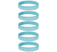 Max Petals 5 PACK TYPE 1 DIABETIC Medical Alert ID Silicone Bracelet Wristbands ADULT SIZE (8 Inches), M, Silicone, no gemstone