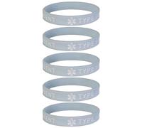 Max Petals 5 PACK TYPE 1 DIABETIC Medical Alert ID Silicone Bracelet Wristbands ADULT SIZE (8 Inches), M, Silicone, no gemstone