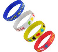 Max Petals I HAVE AUTISM Children's Bracelet (Child Size) - 4 Pack, Rubber, no gemstone