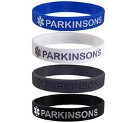 Max Petals PARKINSONS Medical Alert ID Silicone Bracelets Wristbands For Parkinson's Disease, One Size, Rubber