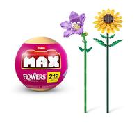 MAX Premium Flowers Building Bricks Collection (up to 243 pieces, 2 Flowers per capsule, 10 to collect). (Platycodon and Sunflower, 1 Capsule)