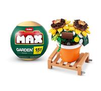 MAX Premium Garden Pot Plants Building Bricks Collection (up to 233 pieces, 6 to collect). (Pot Sunflower, 1 Capsule)