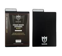 Max Protection Comic Book Dividers with Tabs - 30pt Plastic Archival Quality for Comic Box Storage - Write-On Index Tabs, 7-1/4" x 10-3/4", 25 Count, Black