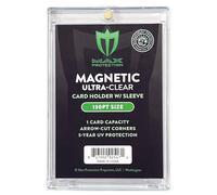 Max Protection Magnetic Card Holder for Sleeved Cards - 10-Pack 130pt Ultra-Clear Cases - Hard Plastic Card Sleeves Holders, UV Protector Case - Fits Standard Sports Baseball Trading Cards
