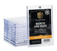 Max Protection Magnetic Card Holder for Sleeved Cards - 10-Pack 55pt Ultra-Clear Cases - Hard Plastic Card Sleeves Holders, UV Protector Case - Fits Standard Sports Baseball Trading Cards