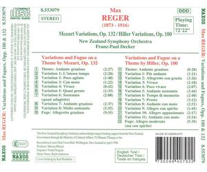 MAX REGER: MOZART VARIATIONS; HILLER VARIATIONS NEW CD