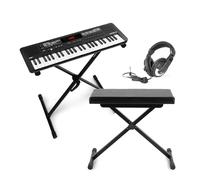 MAX Rhapsody 49-Key Electronic Keyboard for Beginner Kids, Music Piano with Adjustable Stand, Stool, Headphones and 6 Months Lessons Included