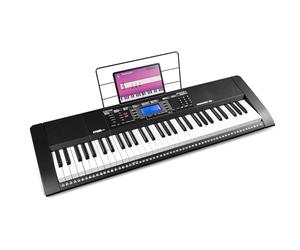 MAX Rhapsody 61M Electric Keyboard with 61 Touch Sensitive Keys, MIDI, Built-In Speakers, Electronic Beginner Music Piano for Learning, Practice and Lessons