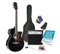 MAX 173.170 ShowKit Beginner Electric Acoustic Guitar Starter Pack Black