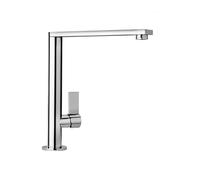 Max Single Lever Kitchen Mixer Tap - Chrome Kitchen Sink Faucet with Modern Angle and Flat Spout, Easy Installation (UK Standard)