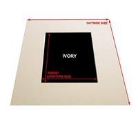 MAX Size - 50x40cm - Pack of 1 - Photo/Picture MOUNTS - Custom Cut to Size - Bevel Cut (Ivory)