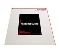 MAX Size - 50x40cm - Pack of 1 - Photo/Picture MOUNTS - Custom Cut to Size - Bevel Cut (Textured White)