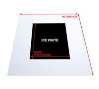 MAX Size - A4 (29.7x21cm) - Pack of 1 - Photo/Picture MOUNTS - Custom Made to Order - Bevel Cut (Ice White)