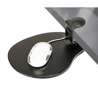 MAX SMART Clamp on Mouse Platform, Clip on Mouse Pad Rotating 360, Ergonomic Mouse Tray Attachment, Office Mouse Pad, Slide Out Mouse Tray for Home, Office to Save Space (Black)