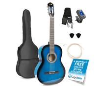 Max Soloart Blue Starter Acoustic Guitar Package - Perfect for Beginners