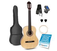 Max SoloArt Classic Acoustic Guitar Starter Kit - Beginner Full Size Set Natural