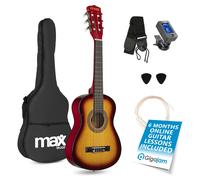 MAX SoloArt Classic Acoustic Guitar with Accessories- Junior 1/4 Size Sunburst