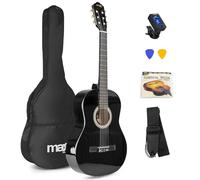MAX SoloArt Classical Acoustic Guitar Starter Kit, Full Size, Black