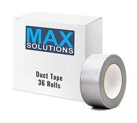 Max Solutions 50MM x 50M Duct Tape for Parcels and Boxes Heavy Duty Box Packing Tape Provides a Strong, Secure and Sticky Seal for your Boxes (Silver Gaffa Duct Tape, 36)