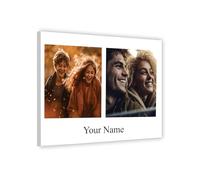 MAX SOLUTIONS Customised Collage Canvas Wall Art Home Decor Personalised Gifts Multi Photo Custom Print Family Portrait Anniversary Keepsake (8''x12'', Design 5)
