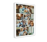 MAX SOLUTIONS Customised Collage Canvas Wall Art Home Decor Personalised Gifts Multi Photo Custom Print Family Portrait Anniversary Keepsake (12''x24'', Design 2)