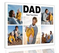 MAX SOLUTIONS Customised Collage Canvas Wall Art Home Decor Personalised Gifts Multi Photo Custom Print Family Portrait Anniversary Keepsake (Design 14, 8"x12")