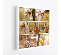 MAX SOLUTIONS Customised Collage Canvas Wall Art Home Decor Personalised Gifts Multi Photo Custom Print Family Portrait Anniversary Keepsake (12''x12'', Design 1)