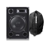 MAX SP12 12-Inch Passive DJ Speaker Set with Protective Carry Bag - 700W 3-Way Passive PA Loudspeaker System for DJs, Bands & Live Events