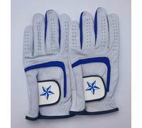 Max Star 2 Pack Blue Mens Golf Gloves Super Soft All Weather with Cooling Lycra finger and knuckle inserts and palm insert for improved grip and strength (M/Large)