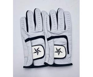 Max Star 2 Pack Mens Golf Gloves Super Soft All Weather with Cooling Lycra finger and knuckle inserts and palm insert for improved grip and strength (Small)