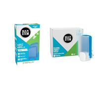 MAX STEM Flying Insect Light Trap Bundle, 24/7 Protection from Flies, Gnats and Moths, Indoor Protection, Insecticide-Free, Child-, Pet-, and Plant-Friendly, Package contains 1 Device + 3 Refills