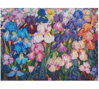 Max Stitch Iris Garden Counted Cross Stitch Kit, 14 Count, 36x26 cm, 200x150 Stitch Counted Cross Stitch Kits