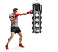 Max Strength 2 Way Free Standing punch bag Frame 6'2" high and 4' filled Punching bag with Speedball Platform set in black colour (4FT Hanging Punch Bag Only)