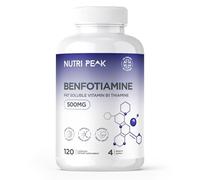Max Strength Benfotiamine | 500MG | 120 Capsules | 4 Month Supply | Thiamine Supplement| Heart & Kidney Support | Antioxidant | Vitamin B1 | Non GMO & Gluten Free | Vegan