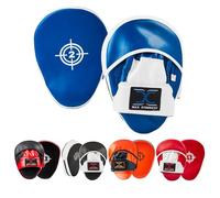 Max Strength Boxing Focus Pads MMA Punching Mitts Strike Pad Kickboxing Home Gym Exercise Training Martial Arts Equipment Kick Boxing Pads (Blue/White)