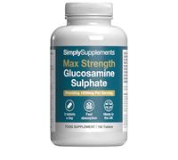 Max Strength Glucosamine Sulphate 2K ast Absorption | 180 Tablets | Marine-sourced formula | 1858mg per daily serving | For an active lifestyle | 3 months' supply | UK made to GMP standards