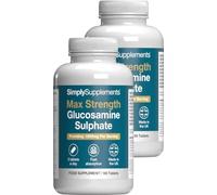 Max Strength Glucosamine Sulphate 2KCl | Supports Active Lifestyles | 1858mg per Serving | Marine Sourced | 360 Tablets = 6 Months’ Supply | Manufactured in The UK in Accordance with GMP Standards