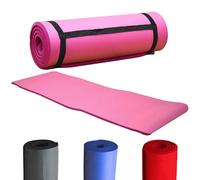 Max Strength NBR 15mm Thick Gym & Exercise Equipment Mate, Eco-Friendly Folding Yoga Mat for Women & Men, Perfect for Gymnastics & Workout (Pink)