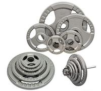 MAX STRENGTH Tri-grip Iron Cast 2" 5cm Olympic Weight Plates Set 7.5 KG, 10 KG, 15 KG Free Lifting, Barbells, Dumbbells - Ideal for Home Gym & Training (15 x 4 = 60 KG)