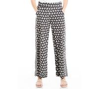 Max Studio Women's Wide Leg Pants, Black/Cream Pop Surf Geo, S