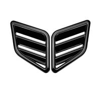 Max Style ABS Plastic Bonnet Vents Universal Compatible With Ford Compatible With Vauxhall Compatible With Focus RS Compatible With Corsa Fiesta Font Bumper Hood Vent Sticker(Glossy Black)