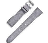 Max Suede Leather Watch Strap, Quick Release, 20mm & 22mm, Vintage Casual Style, Stainless Steel Buckle (Grey, 20mm)