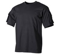 MAX Tac Mens T-Shirt Short Sleeved Black Sleeve Pocket