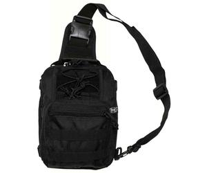 MAX Tactical Shoulder Bag MOLLE Attachments Black Airsoft Hiking Camp Army