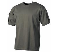 MAX Tactical T-Shirt Short Sleeved With Arm ID Panels Green Airsoft