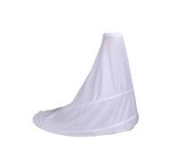 Max-Tonsen Bride Wedding Dress Trailing Skirt Petticoat Yarnless 2-hoops Elastic Waist Draw White