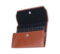 Max-Tonsen Pen Carry Case with Alloy Encasing Magnets, Light Coffee Tree pa | Leather Construction, Collision for Daily Use, Waterproof Soft Lining for Various Pen Sizes