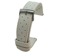 Max Tropical Vintage Style FKM Rubber Divers Replacement Watch Strap Fluororubber (18mm, White QR)