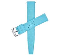 Max Tropical Vintage Style FKM Rubber Divers Replacement Watch Strap Fluororubber (20mm, Sky Blue QR)